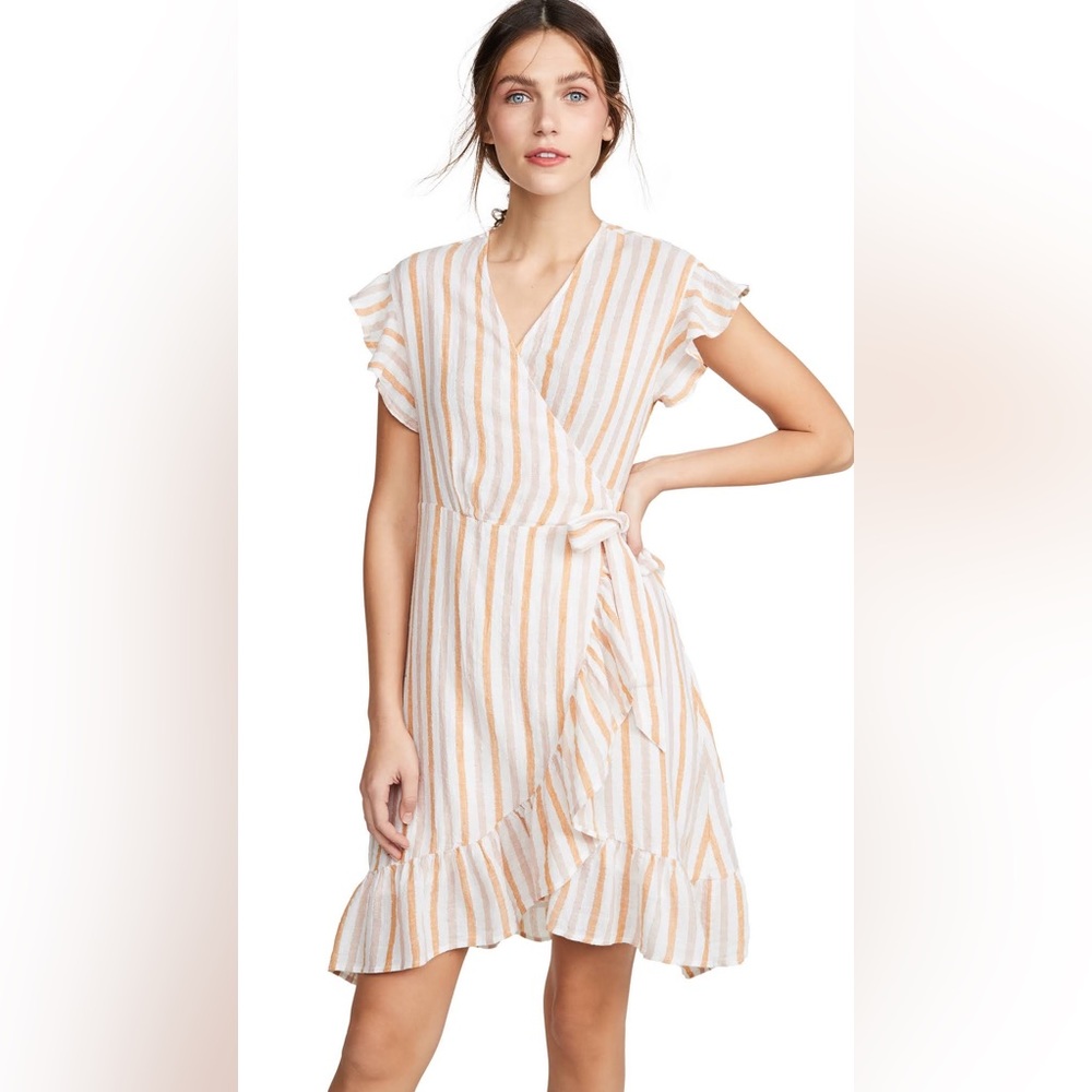 NWT Rails Linen Wrap Dress - Picture 3 of 13